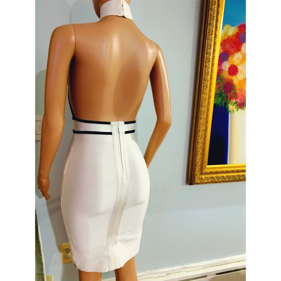 White Sexy Body Con Dress - Picture 3 of 3